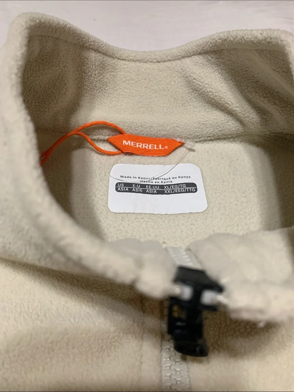 Merrell Men's Cream Quarter-Zip Fleece Pullover